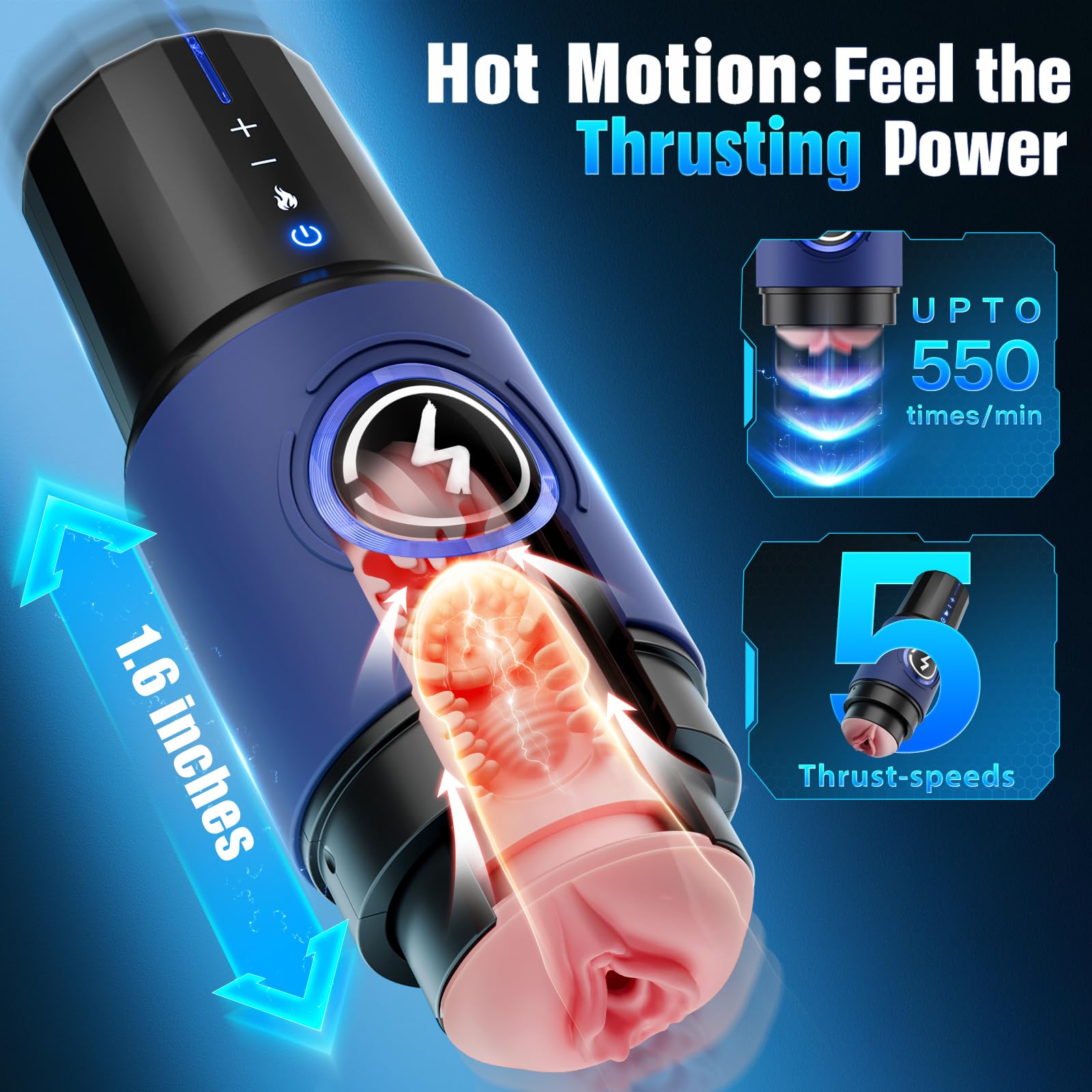 EINSEO Male Masturbator Sex Toys for Men - Thrusting Male Stroker with 360° Heating, 5-Speed Smooth Motion Blowjob Adult Men's Sex Toy, Silent Brushless Motor, Pocket Pussy Sleeve Erotic Massage Kits EINSEO Male Masturbator Sex Toys for Men - Thrusting Male Stroker with 360° Heating, 5-Speed Smooth Motion Blowjob Adult Men's Sex Toy, Silent Brushless Motor, Pocket Pussy Sleeve Erotic Massage Kits