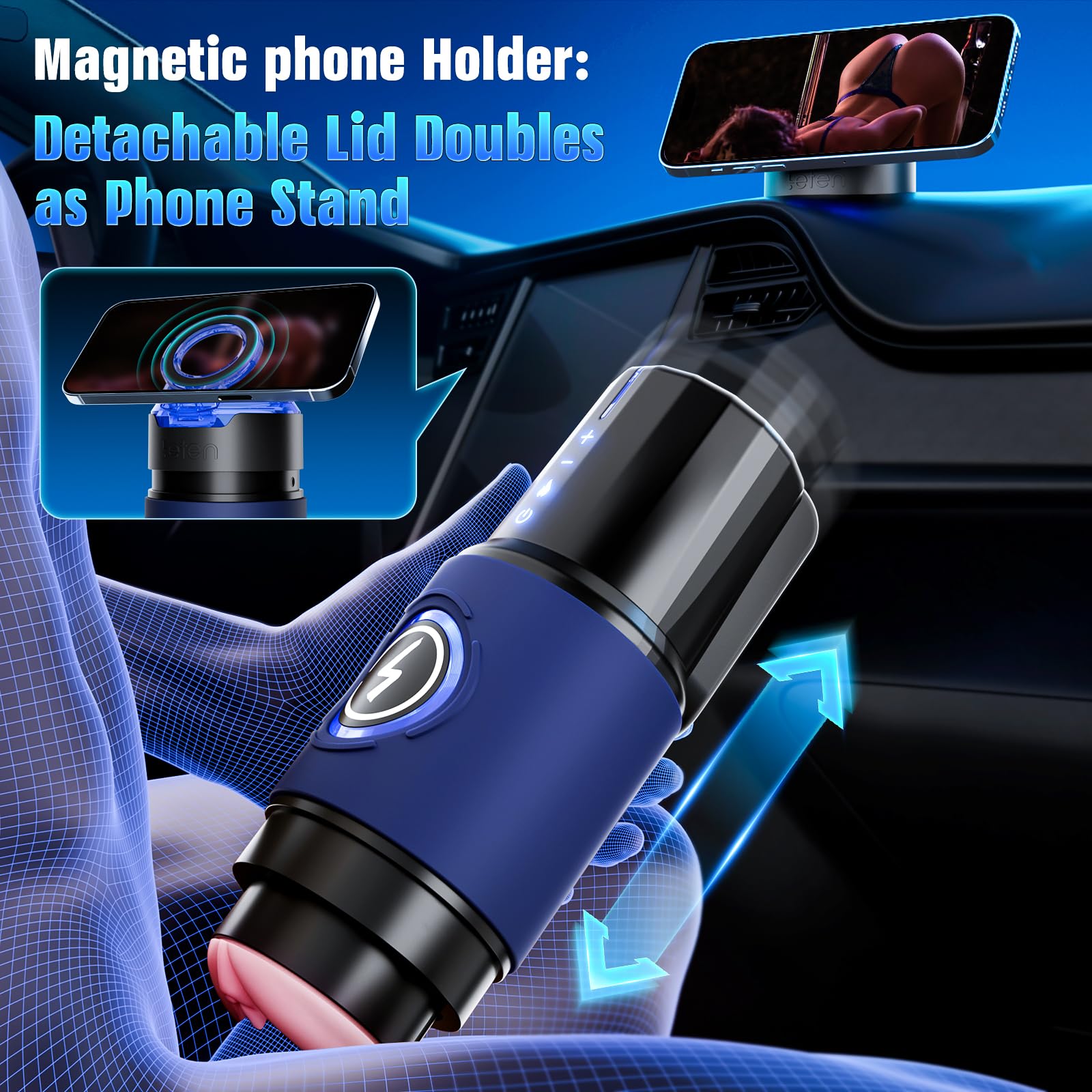 EINSEO Male Masturbator Sex Toys for Men - Thrusting Male Stroker with 360° Heating, 5-Speed Smooth Motion Blowjob Adult Men's Sex Toy, Silent Brushless Motor, Pocket Pussy Sleeve Erotic Massage Kits EINSEO Male Masturbator Sex Toys for Men - Thrusting Male Stroker with 360° Heating, 5-Speed Smooth Motion Blowjob Adult Men's Sex Toy, Silent Brushless Motor, Pocket Pussy Sleeve Erotic Massage Kits