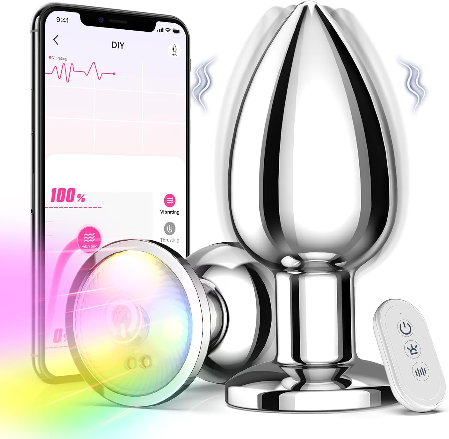 Unisex anal vibrator, with 10 vibration modes and app remote control. Unisex anal vibrator, with 10 vibration modes and app remote control.
