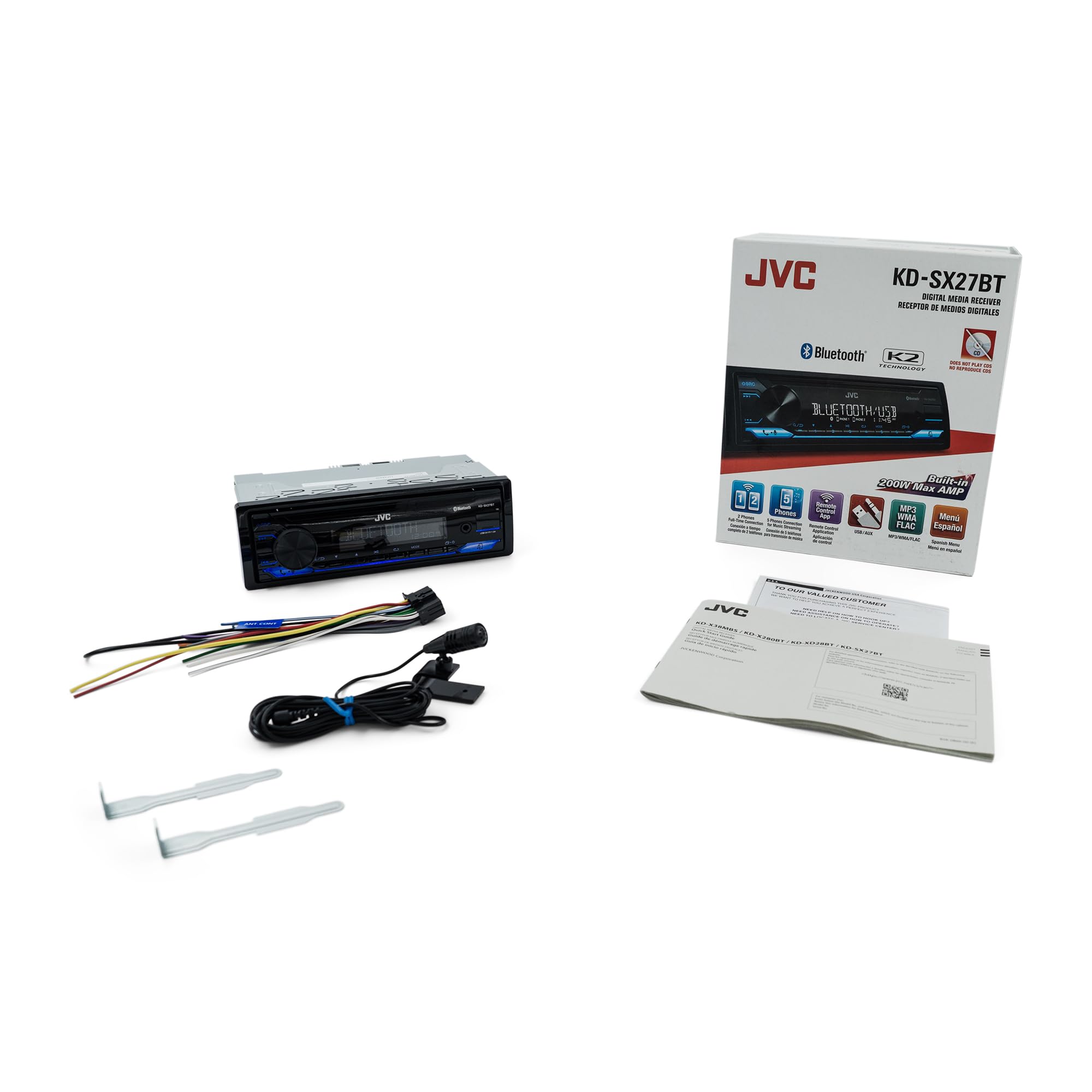جهاز ستيريو سيارة JVC KD-SX27BT مزود بتقنية بلوتوث جهاز ستيريو سيارة JVC KD-SX27BT مزود بتقنية بلوتوث