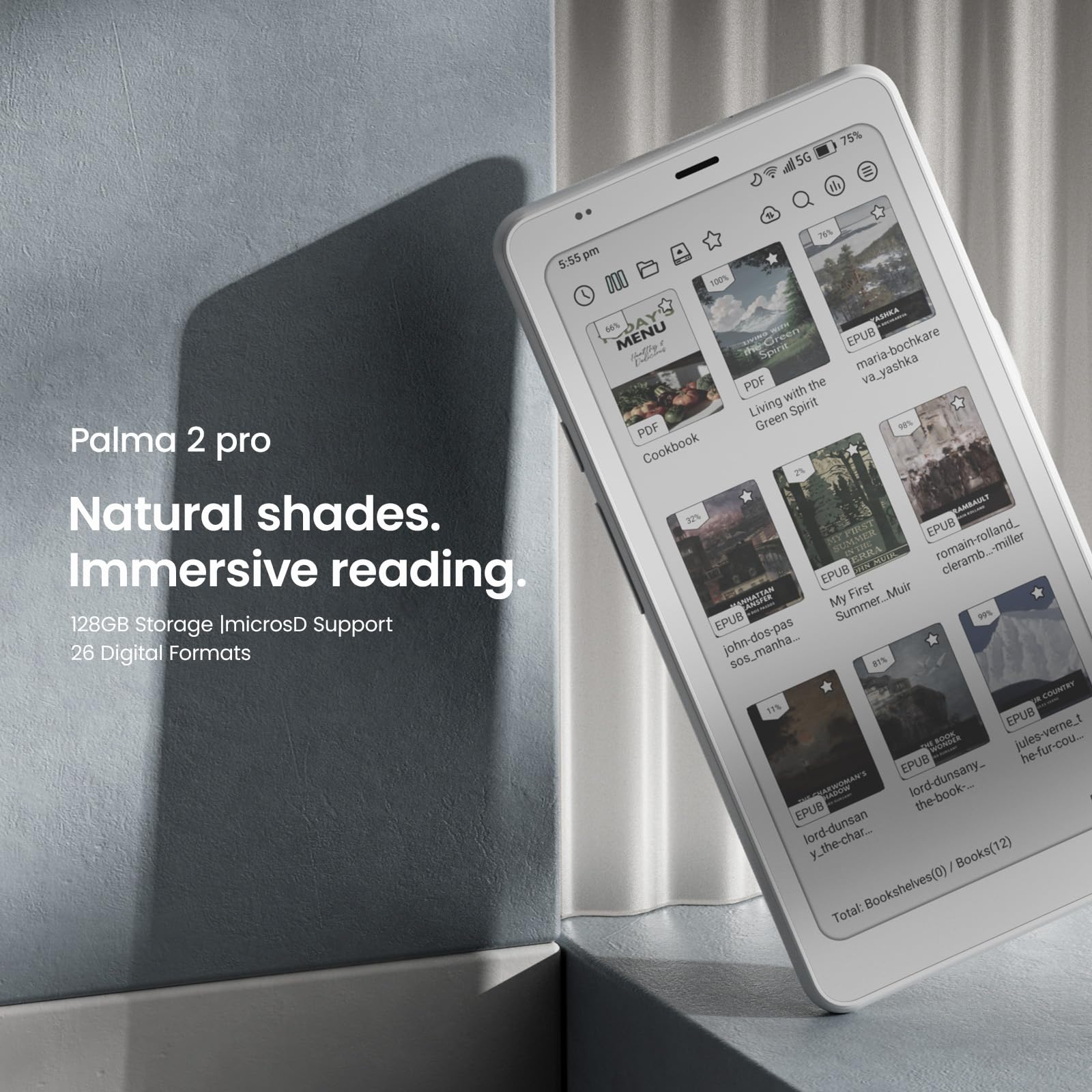 قارئ إلكتروني محمول BOOX Palma 2 Pro بتقنية الورق الإلكتروني قارئ إلكتروني محمول BOOX Palma 2 Pro بتقنية الورق الإلكتروني