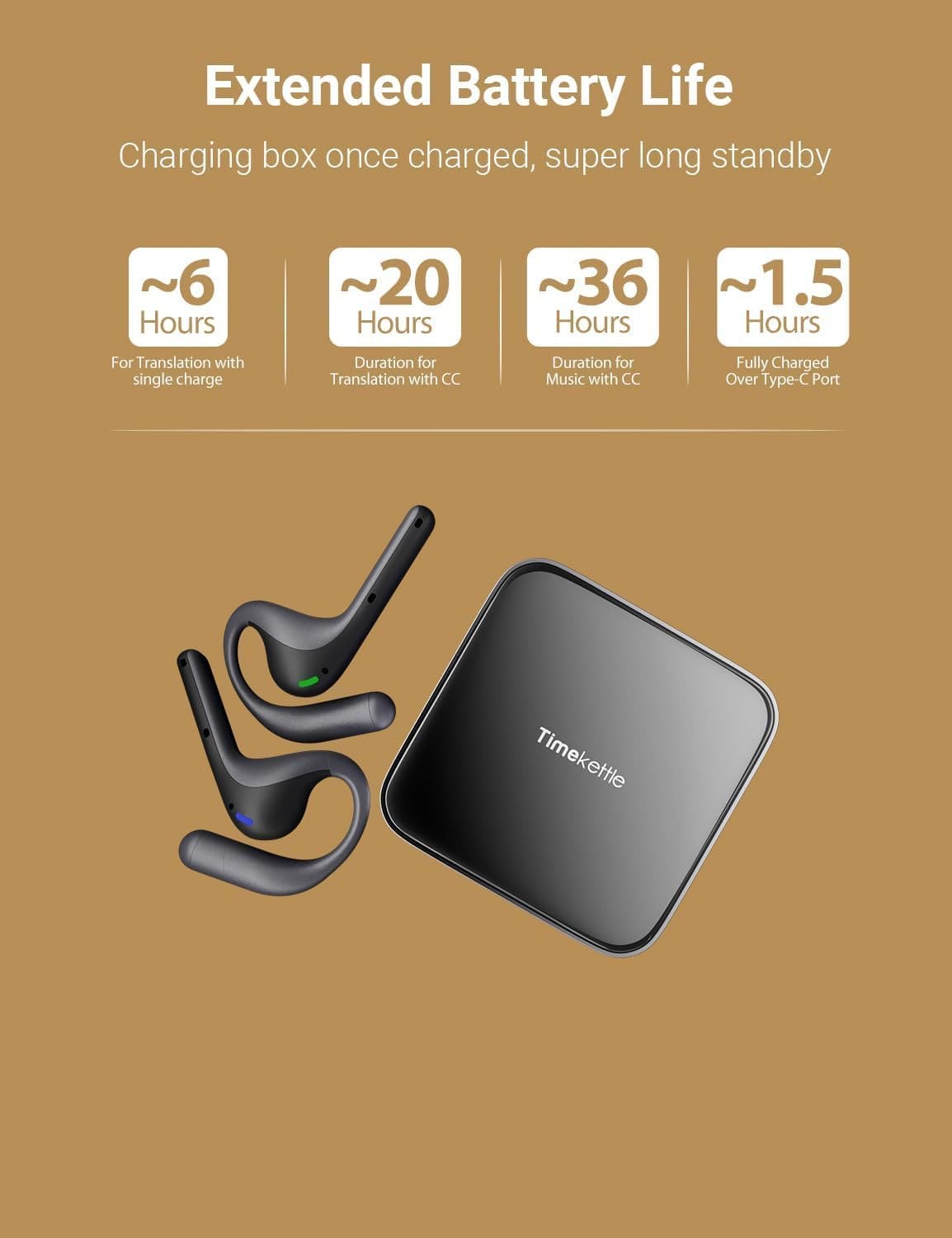 سماعات أذن Timekettle W4 Pro بتقنية الترجمة الذكية سماعات أذن Timekettle W4 Pro بتقنية الترجمة الذكية