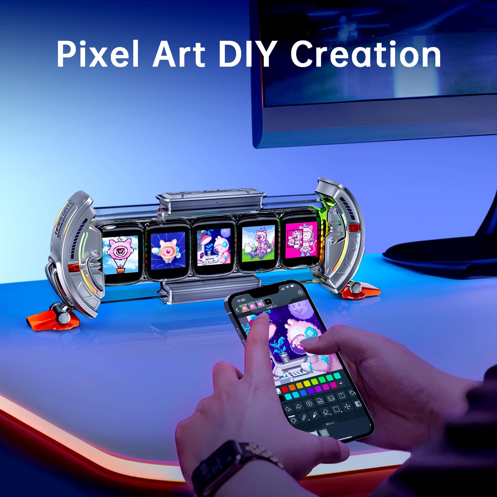 Divoom Cyberpunk Pixel Desktop Monitor Divoom Cyberpunk Pixel Desktop Monitor