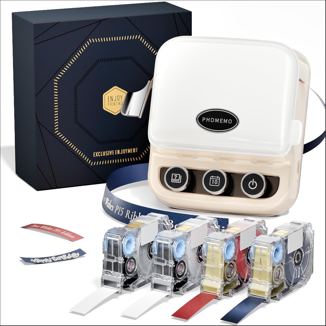 Phomemo P15 Ribbon Label Printer Phomemo P15 Ribbon Label Printer