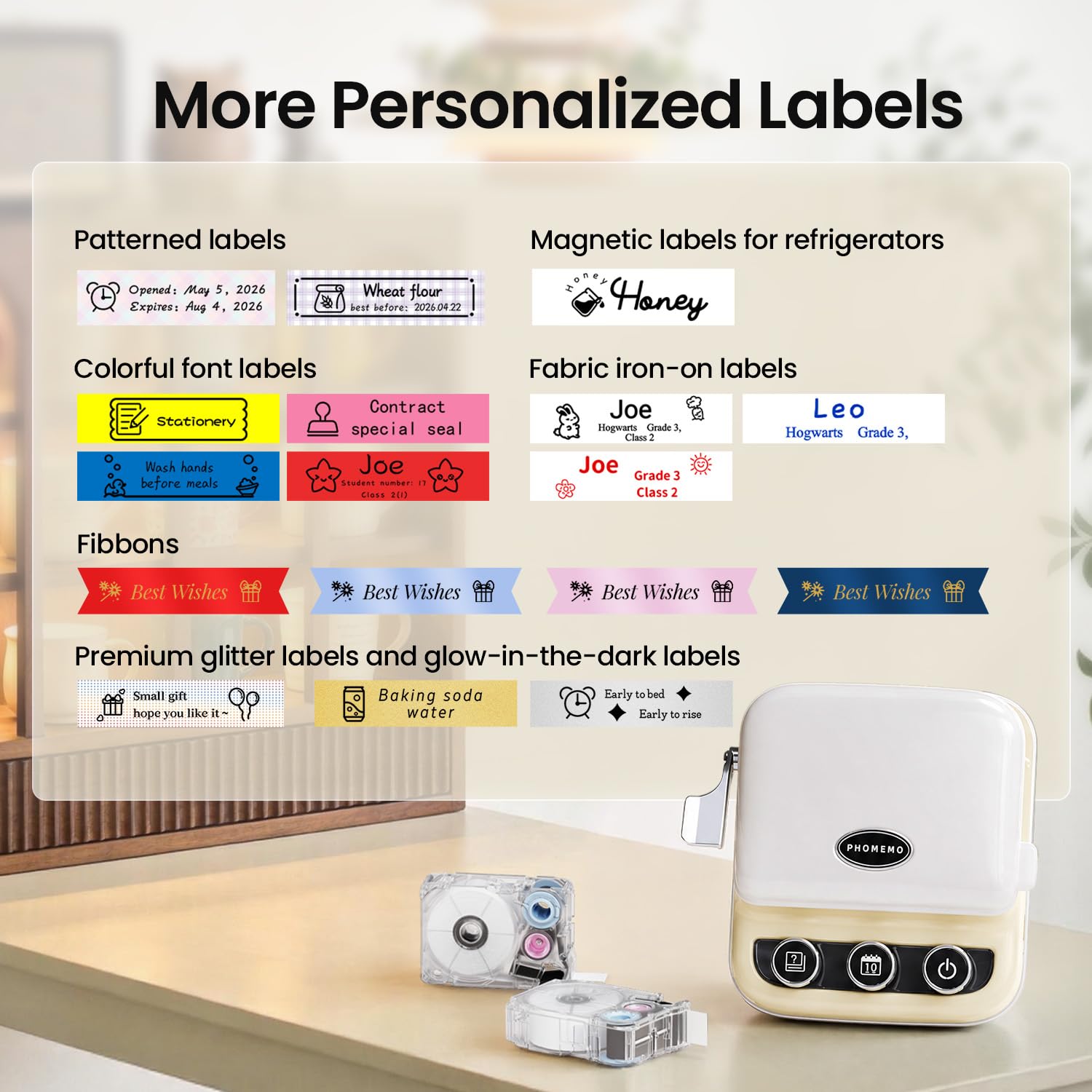 Phomemo P15 Ribbon Label Printer Phomemo P15 Ribbon Label Printer