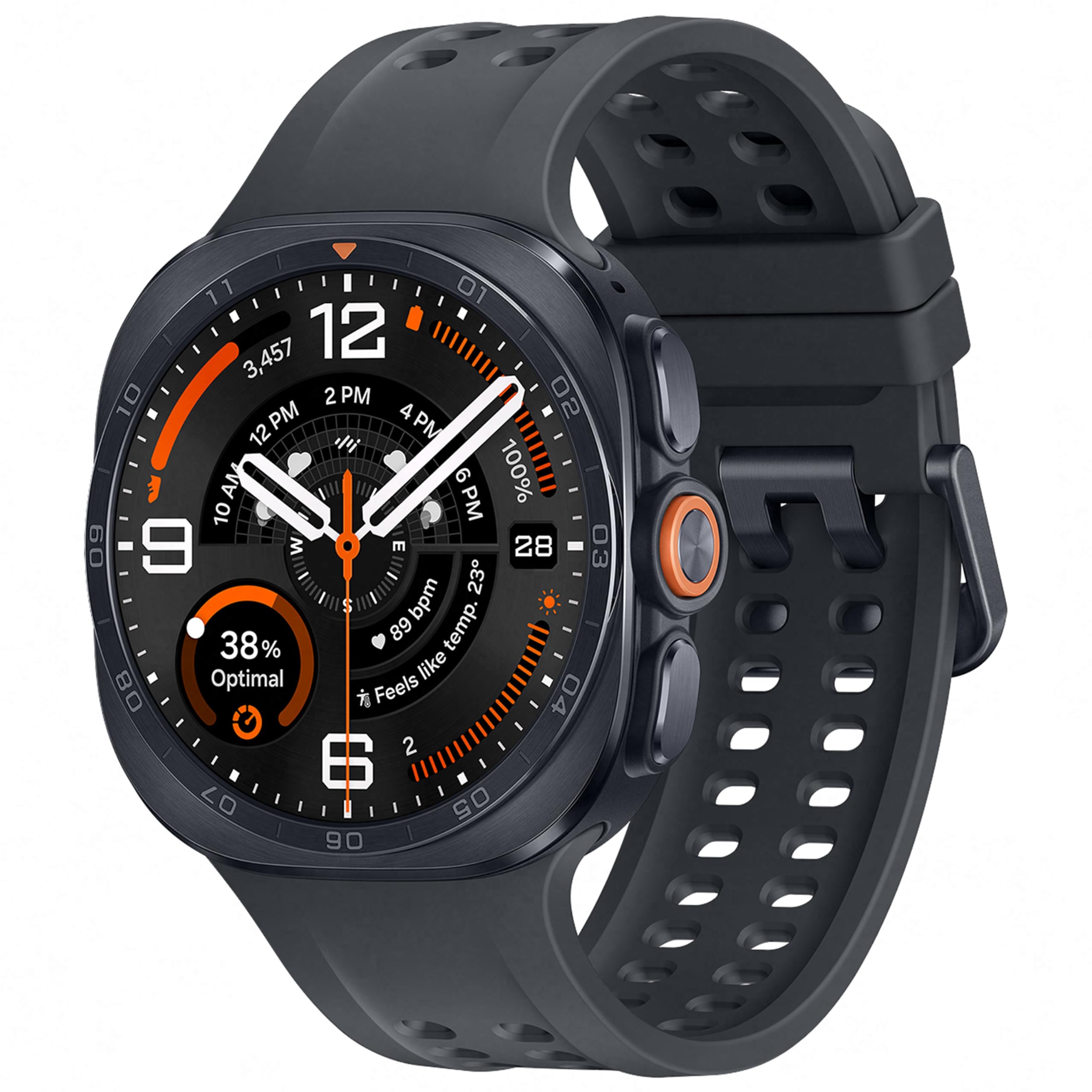 Samsung Galaxy Watch Ultra2 Titanium Gray, 47mm, Bluetooth, Rugged Luxury design, 800 mAh Battery, Fast Charging, Trail Run, Energy Score, Sleep Coaching, Raise to Talk (KSA Version)